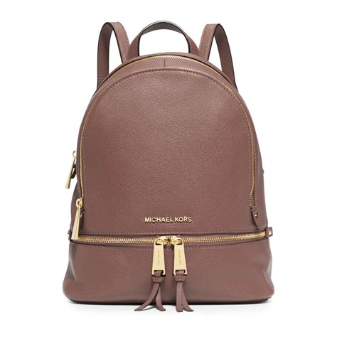 michael kors brown lesther purse|Michael Kors brown leather backpack.